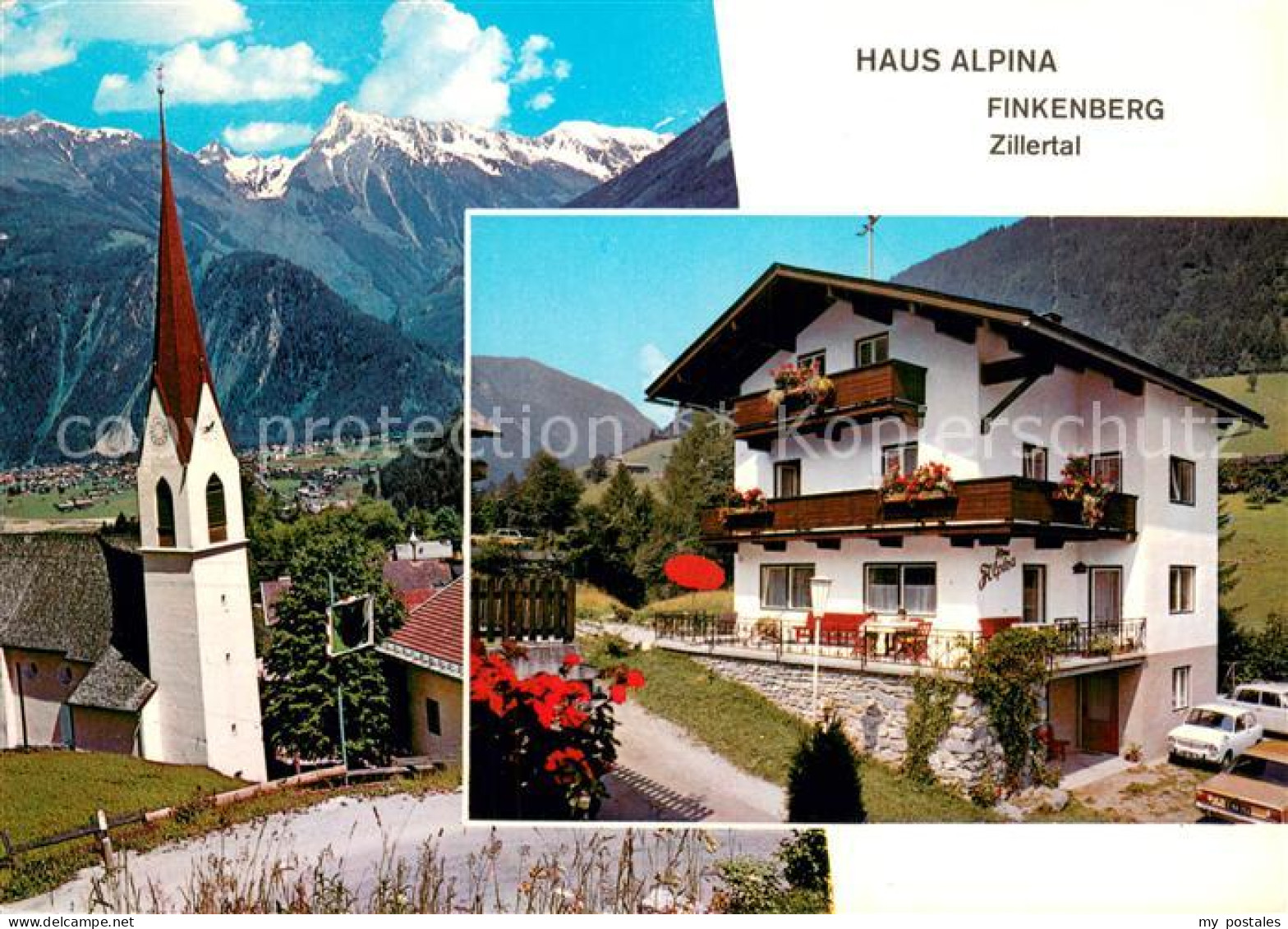 73786804 Finkenberg  Zillertal Tirol AT Gaestehaus Pension Haus Alpina Kirche Al - Sonstige & Ohne Zuordnung