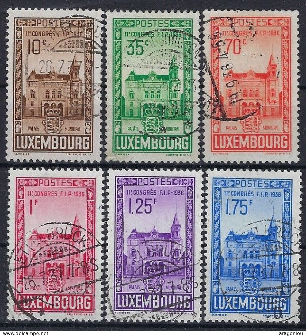 Luxembourg - Luxemburg - Timbres  1936   °    Série  Congrès De La Fédération   Vc. 32,- - Used Stamps