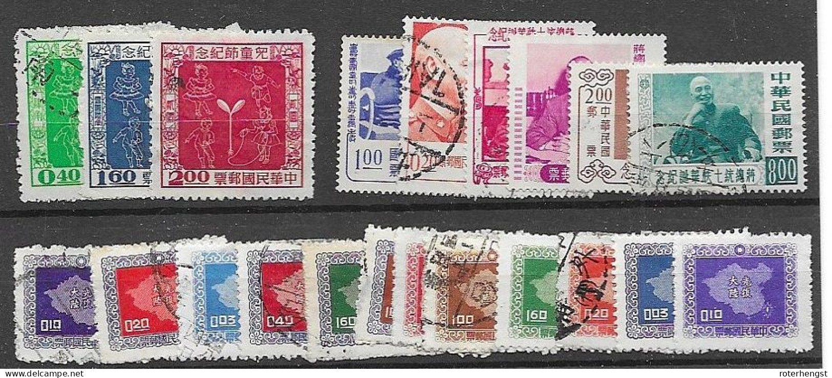 Taiwan VFU 1950-60 Lot (3 Scans) 85 Stamps - Used Stamps