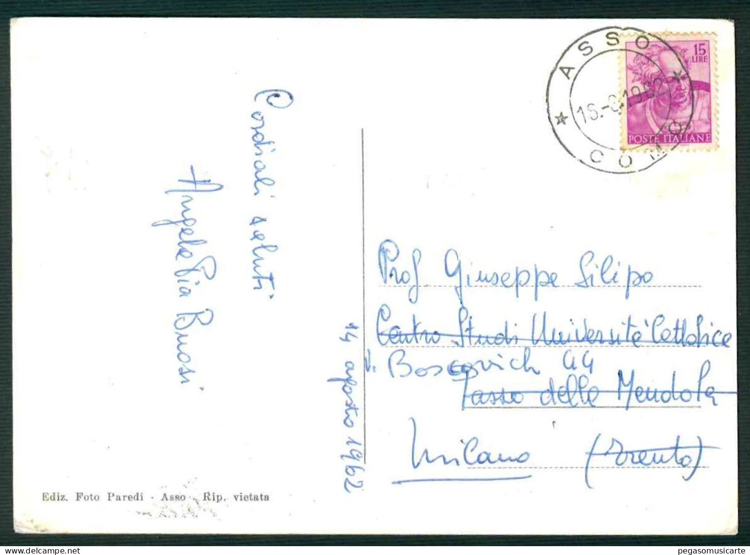 BF069 SALUTI DA ASSO - COMO - 3 VEDUTE 1962 - Other & Unclassified