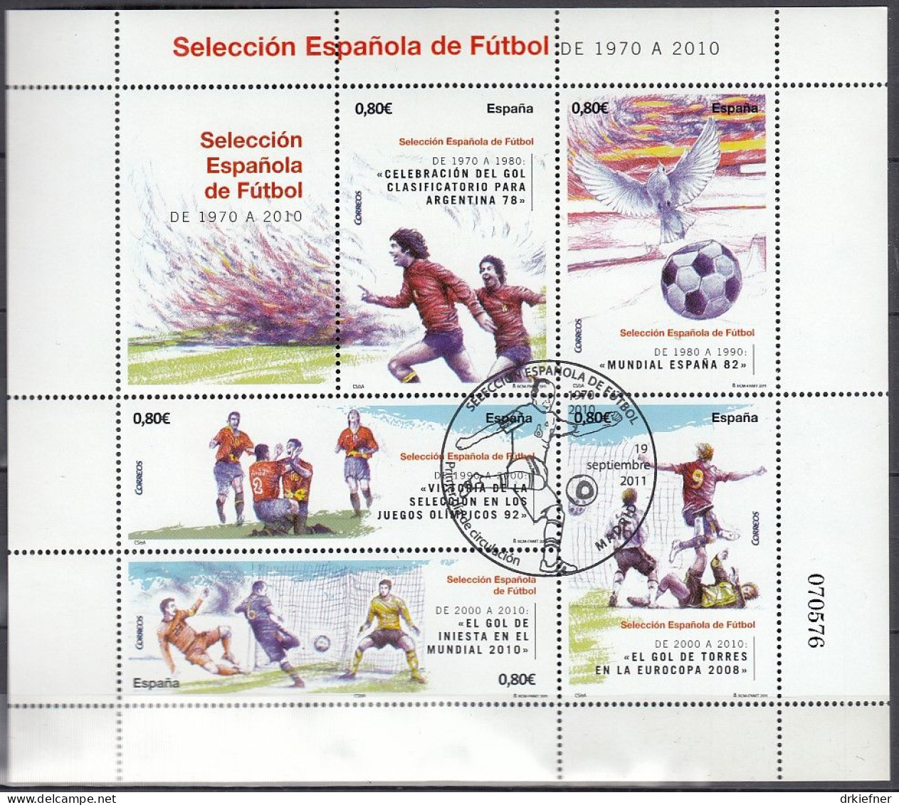 SPANIEN  4564-Block 214, Gestempelt, Aus Jahrgang 2011 - Used Stamps