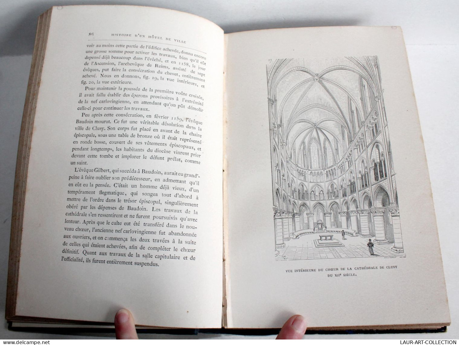 HISTOIRE D'UN HOTEL DE VILLE ET D'UNE CATHEDRALE De VIOLLET LE DUC ILLUSTRÉ 1878 / ANCIEN LIVRE XIXe SIECLE (2603.107) - History