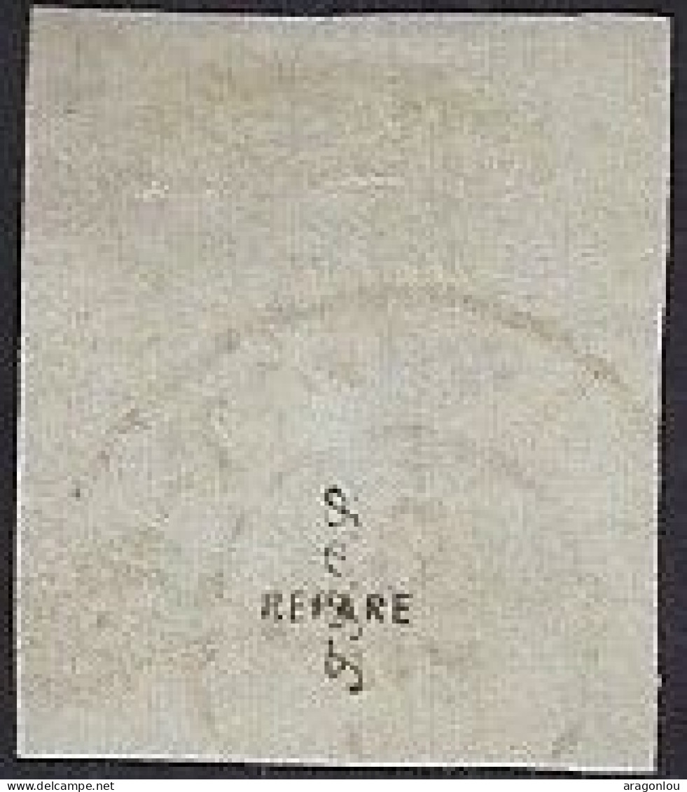 Luxembourg - Luxemburg - Timbres  -  Armoiries  1859   37,5c.   °   Certifié  F.S.P.L.   Réparé   VC. 250,- - 1859-1880 Armoiries