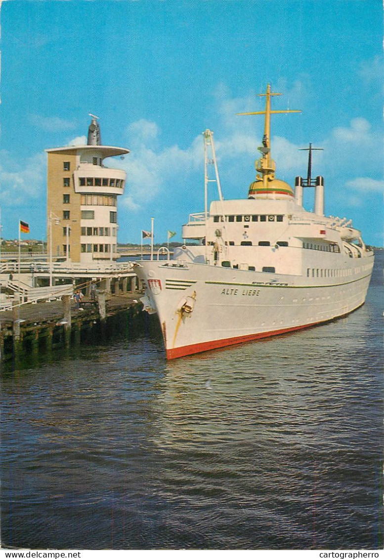 Navigation Sailing Vessels & Boats Themed Postcard Nordseeheilbad Cuxhaven Alten Liebe Ocean Liner - Sailing Vessels
