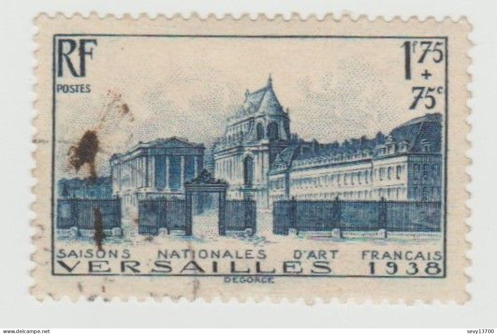 France Timbre Cour D'honneur Du Château De Versailles N° 379 - 1938 Oblitéré - Usados