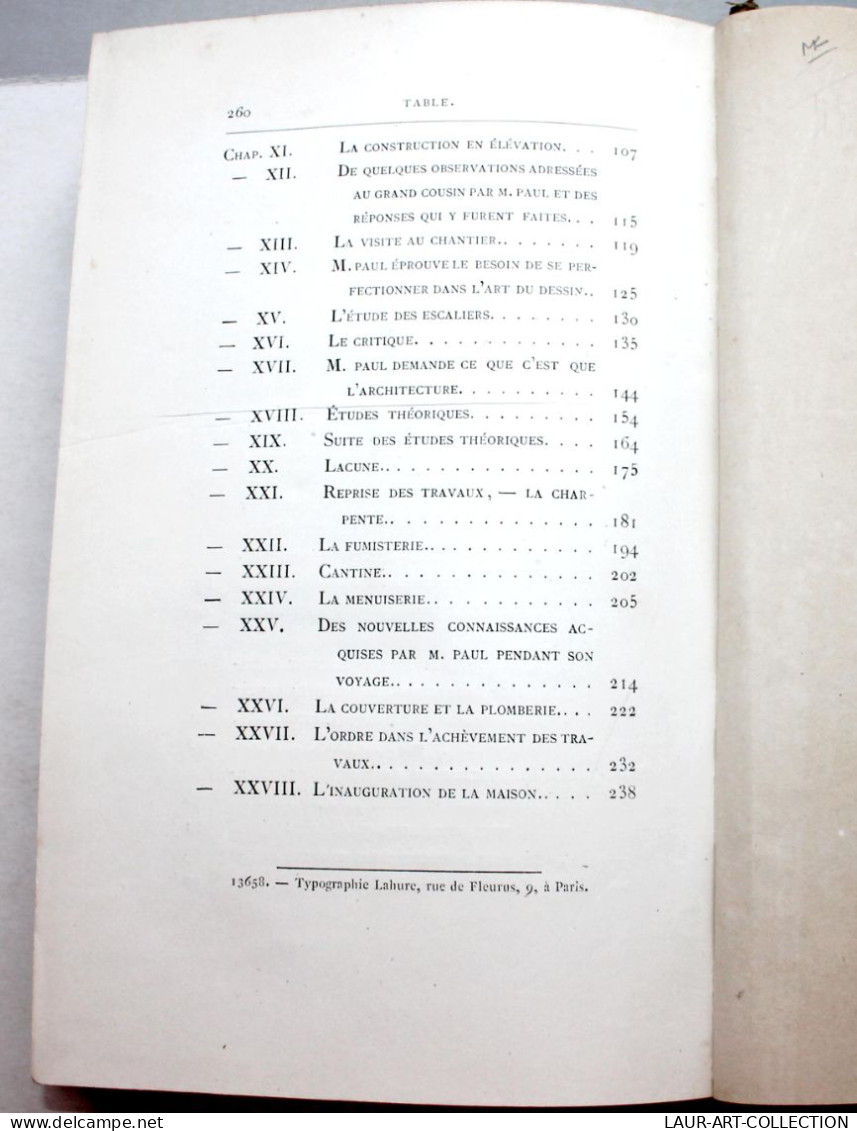 HISTOIRE D'UNE MAISON, TEXTE Et DESSIN De VIOLLET LE DUC, ILLUSTRÉ 1878-80 / EO / ANCIEN LIVRE XIXe SIECLE (2603.108) - Geschichte