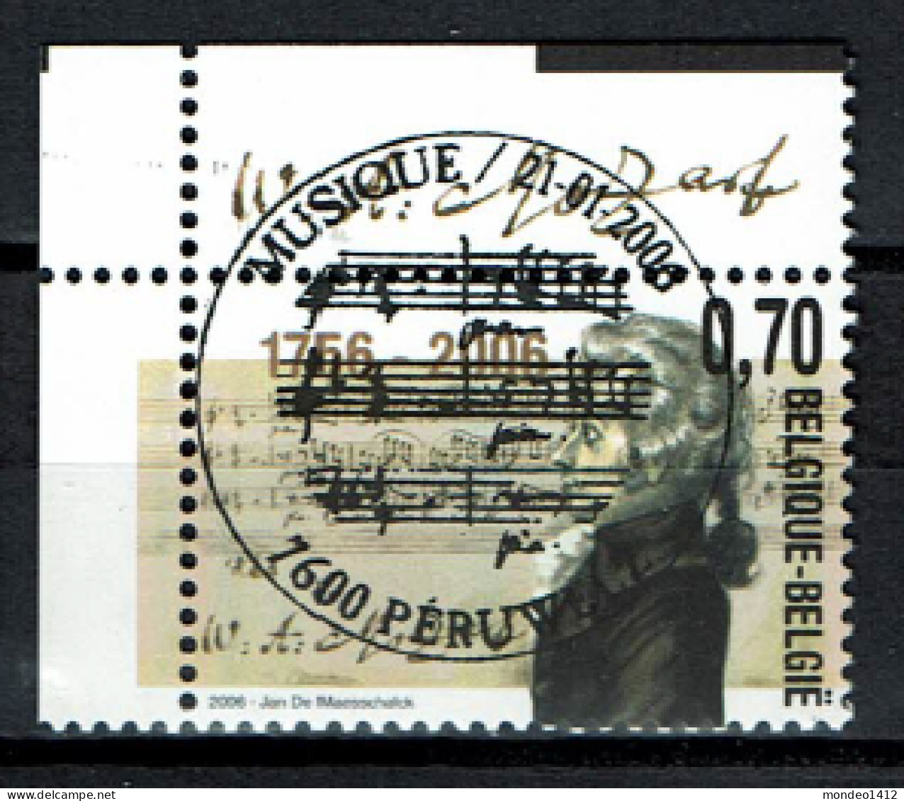 België OBP 3470 - Muziek Wolfgang Amadeus Mozart - Used Stamps