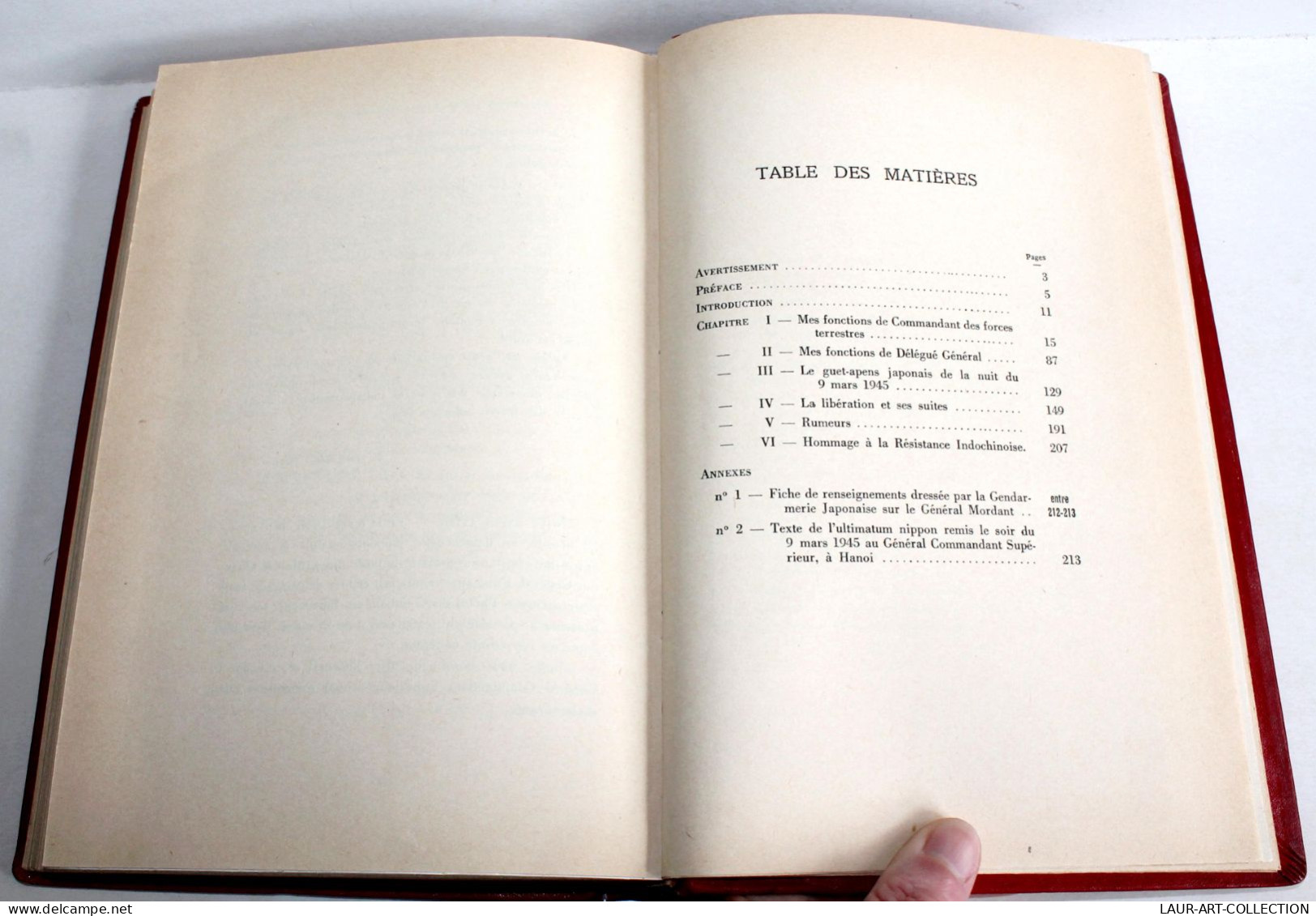 AU SERVICE DE LA FRANCE EN INDOCHINE 1941-1945 par GENERAL MORDANT 1950 SAIGON / ANCIEN LIVRE XXe SIECLE (2603.109)