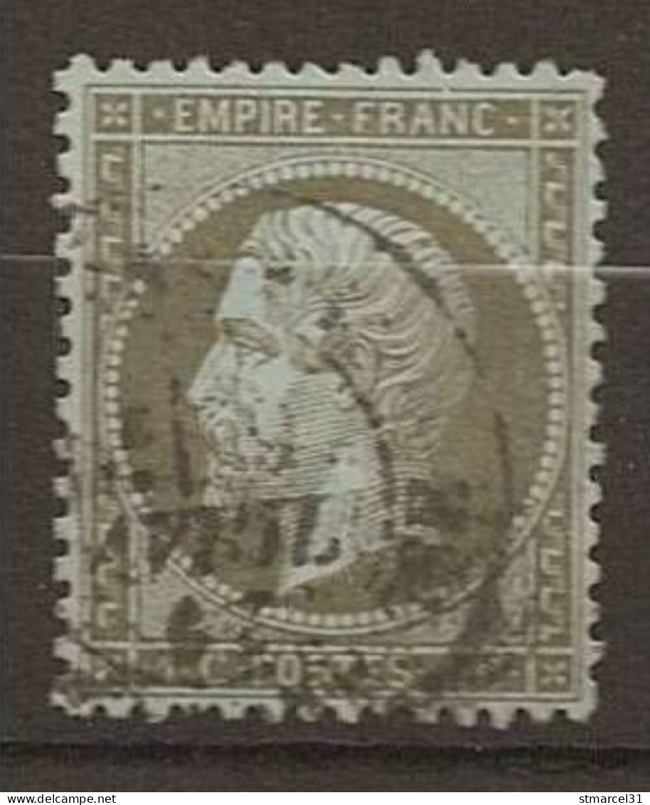 Le N°19 Olive Sur Bleu Vert Impression Fine TBE 50€ - 1862 Napoleone III