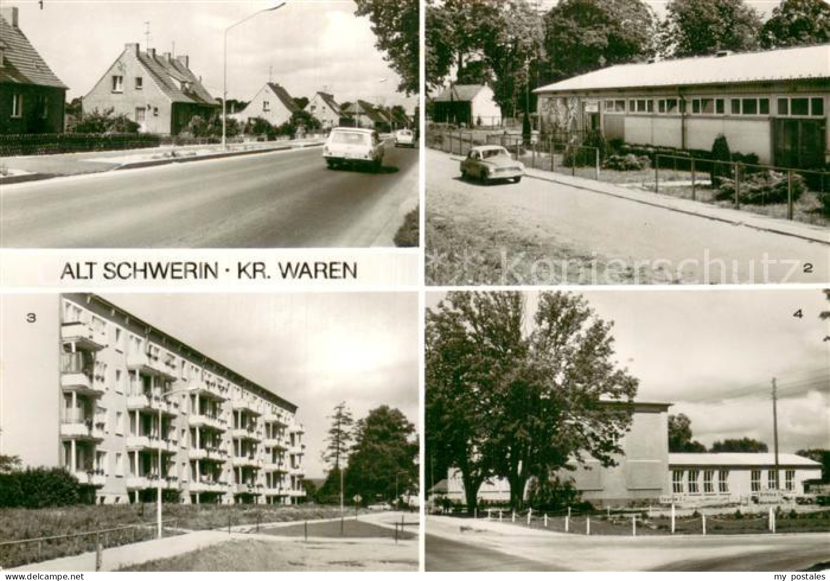 73786440 Alt Schwerin Dorfstrasse Konsum-Verkaufsstelle Neubaublock Dorfklub Res - Andere & Zonder Classificatie