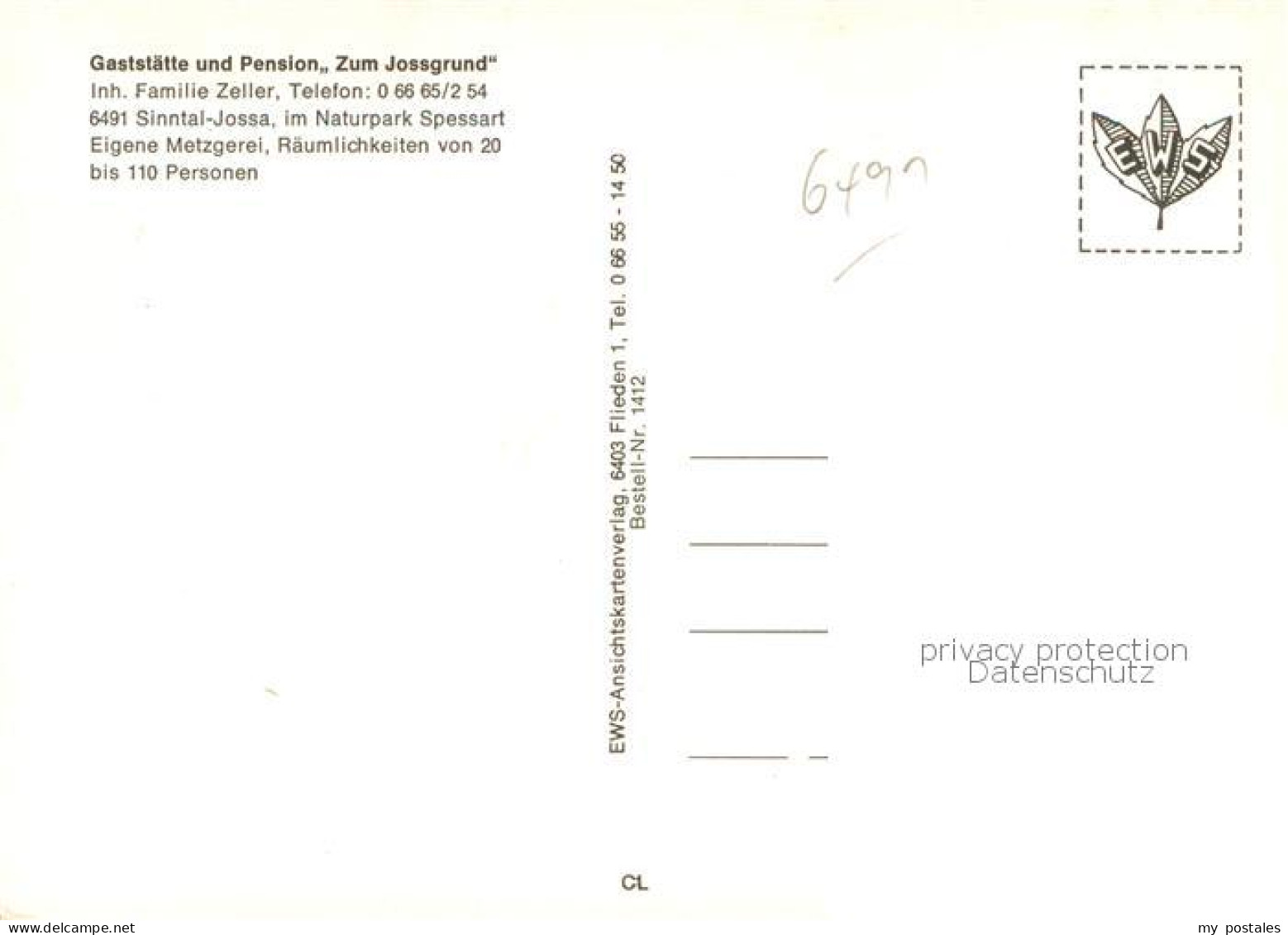 73786430 Jossa Schluechtern Gaststaette Pension Zum Jossgrund Jossa Schluechtern - Autres & Non Classés