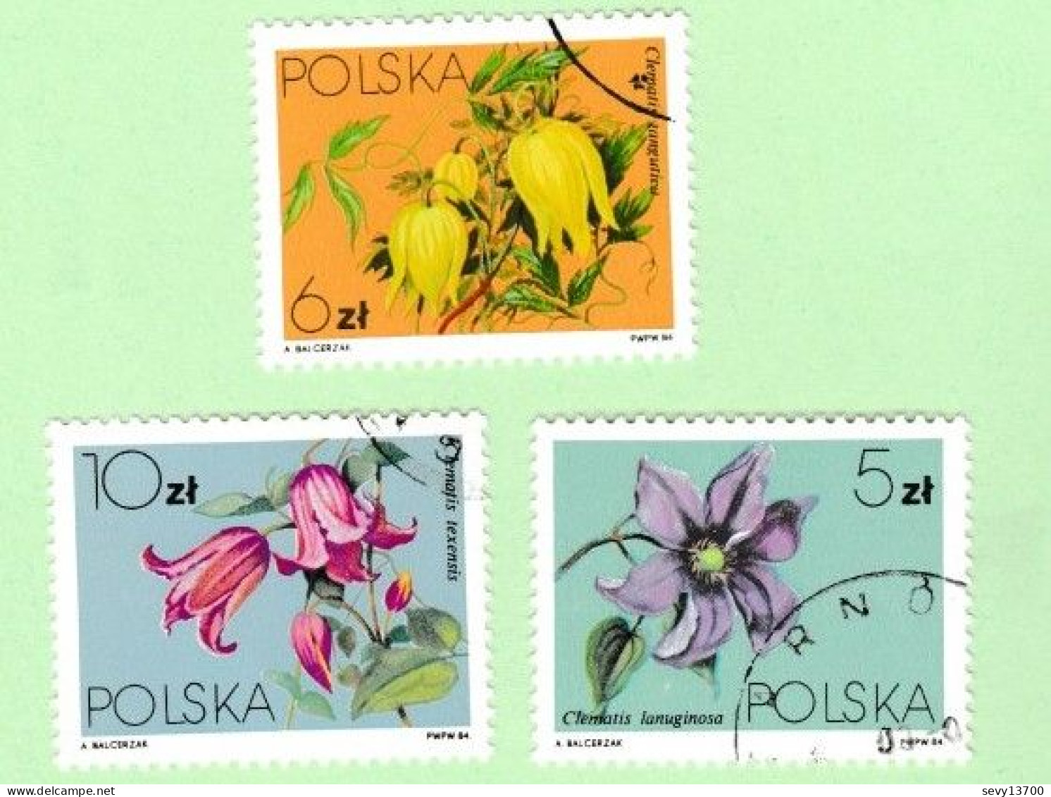 Pologne - Polska lot 48 timbres les fleurs