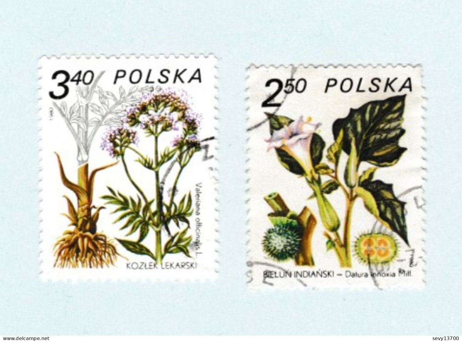 Pologne - Polska lot 48 timbres les fleurs