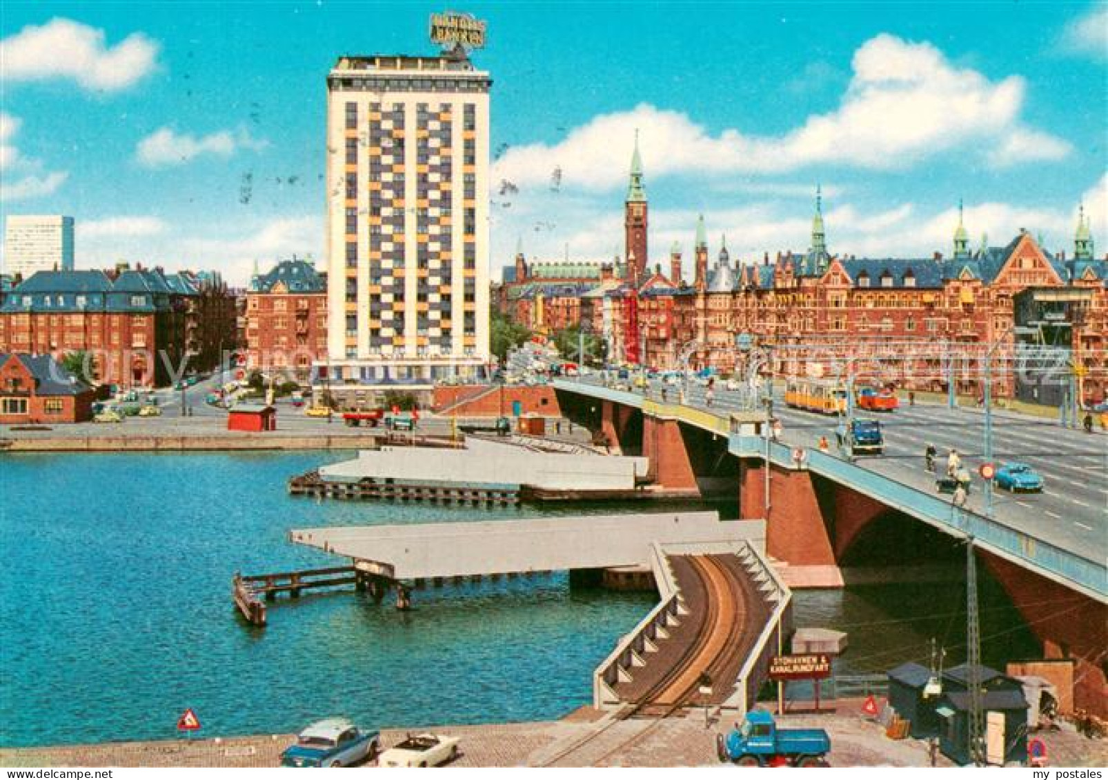 73786356 Copenhagen Kobenhavn DK Hotel Europa And Langebro - Strassenbahn  - Dinamarca