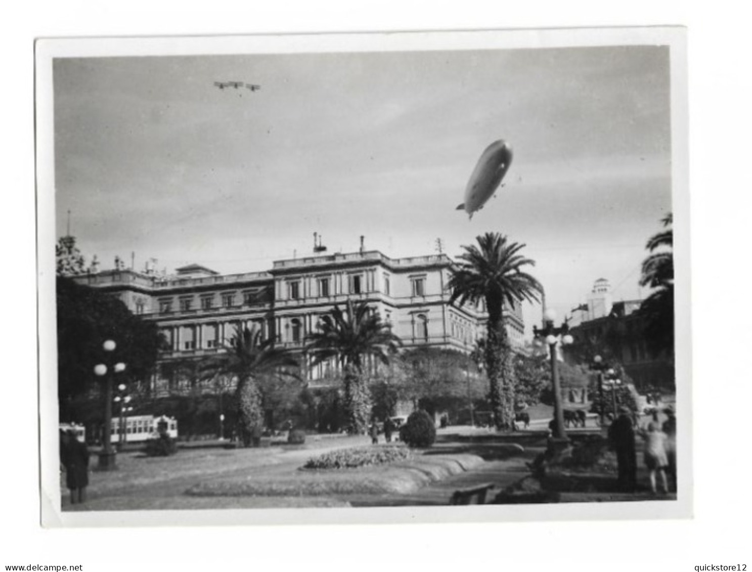 Graf Zeepeling Volando Sobre Buenos Aires Argentina 1937 16.5cm X 12.5cm  - 6952 - Aviation