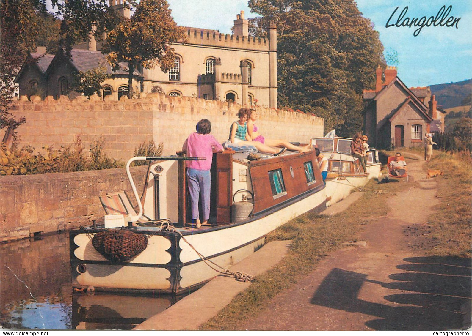 Navigation Sailing Vessels & Boats Themed Postcard The Welsh Canal At Llangollen - Voiliers