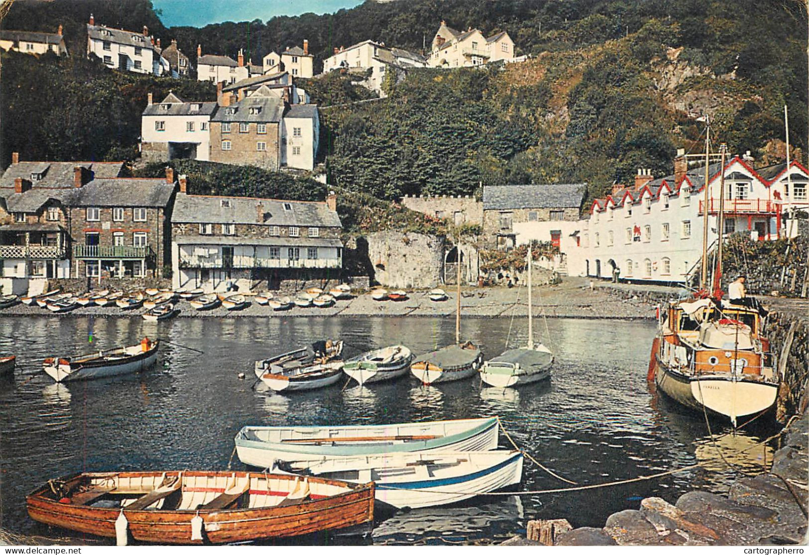 Navigation Sailing Vessels & Boats Themed Postcard Clovelly Harbour Devon Harbour - Velieri