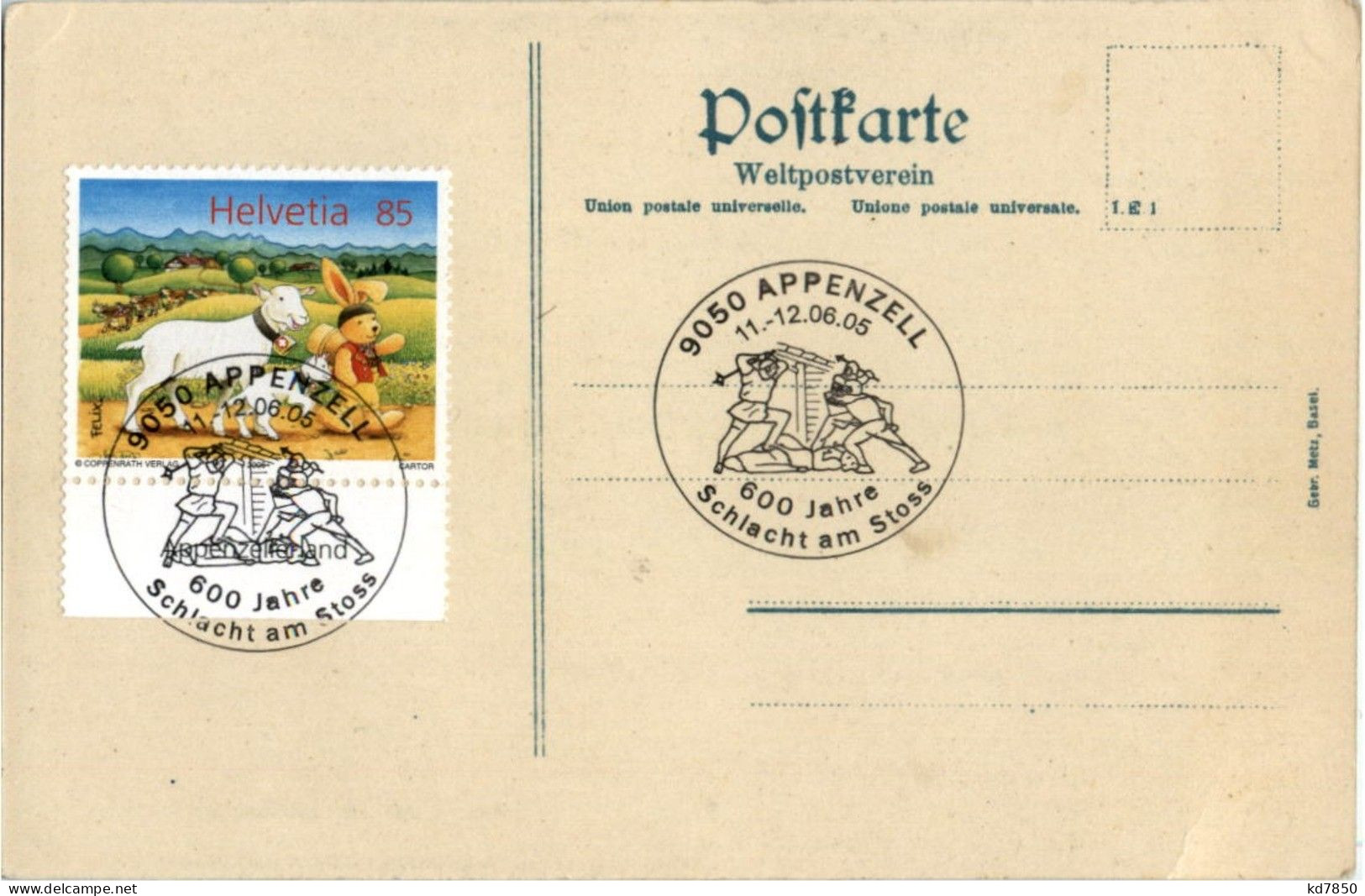 Stoss - Sonderstempel Rückseite - Other & Unclassified