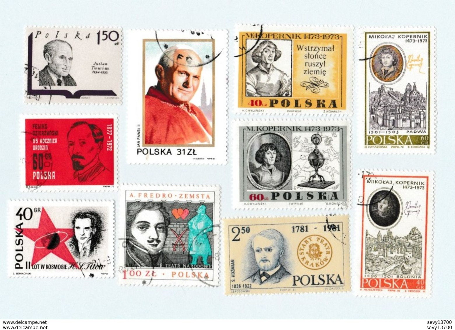 Pologne Lot De 26 Timbres - Personnage Politique, Scientifique, église, Théatre .. - Collezioni