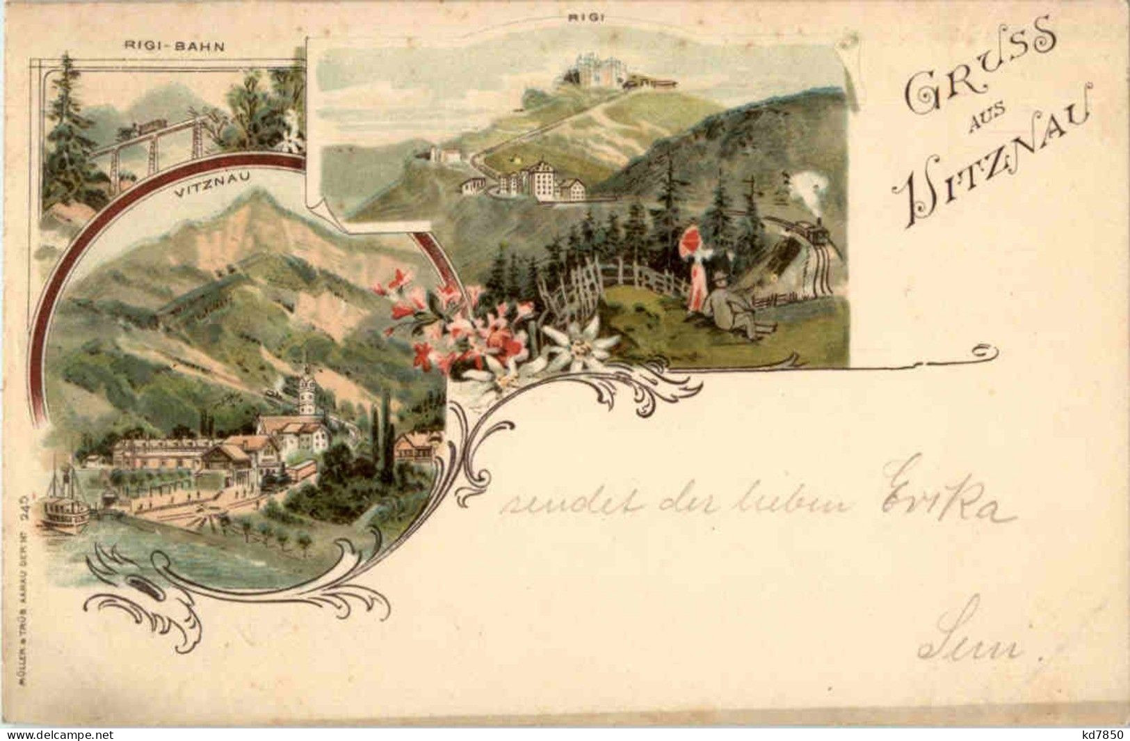 Gruss Aus Vitznau - Litho - Vitznau