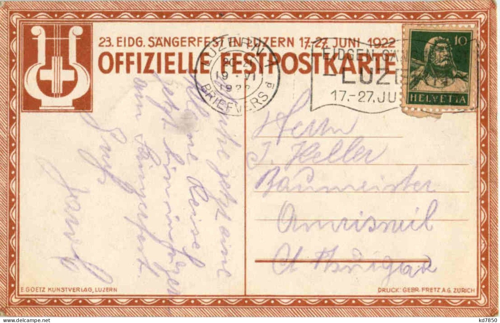 Luzern - Sängerfest 1922 - Luzern