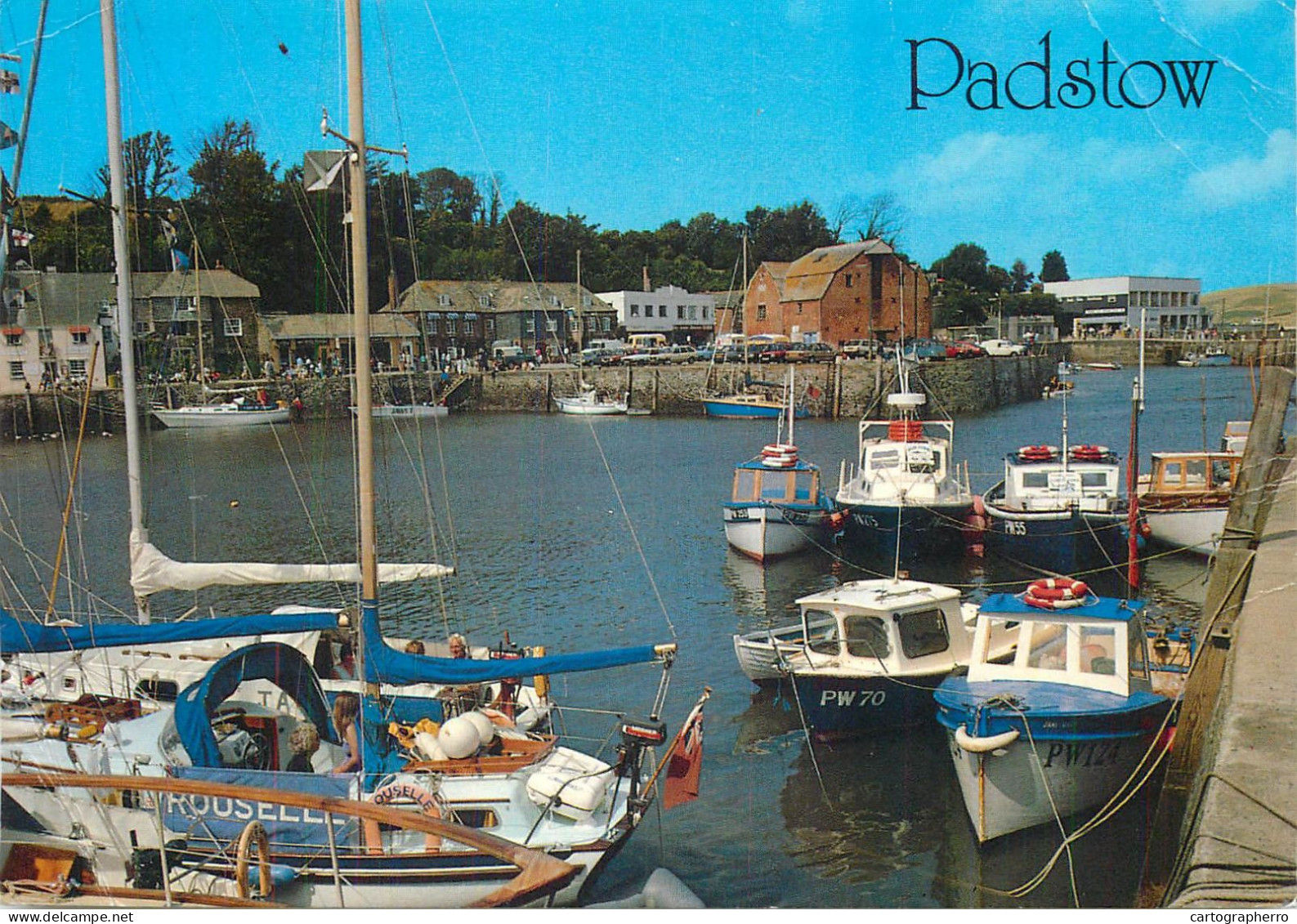 Navigation Sailing Vessels & Boats Themed Postcard Padstow Harbour - Sailing Vessels