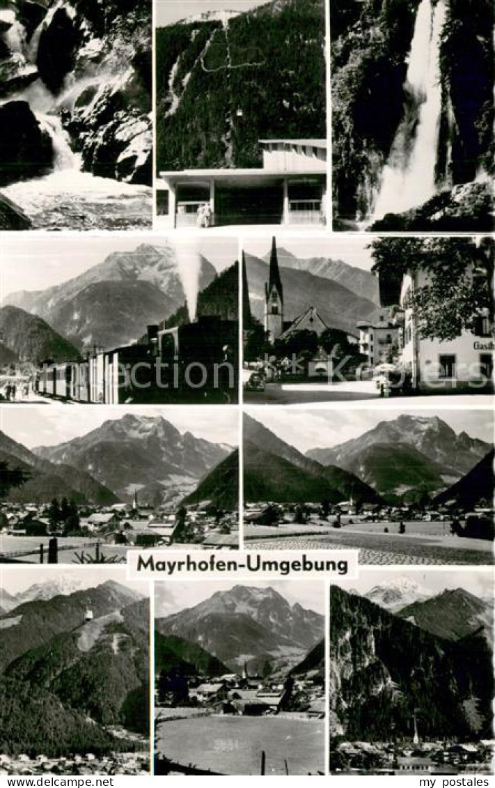 73786279 Mayrhofen Zillertal AT Orts Und Teilansichten Wasserfall Kirche  - Other & Unclassified