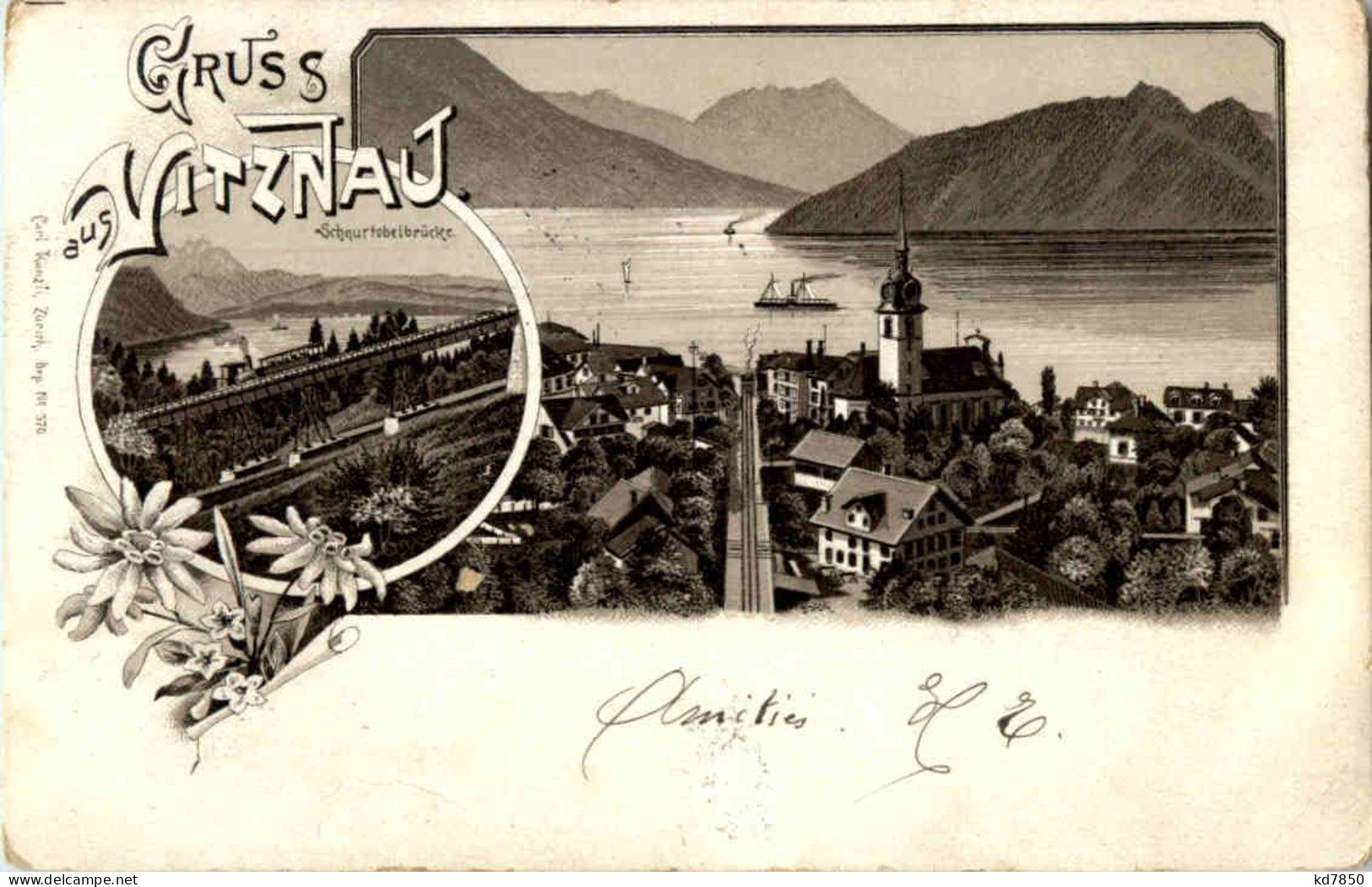 Gruss Aus Vitznau - Litho - Vitznau