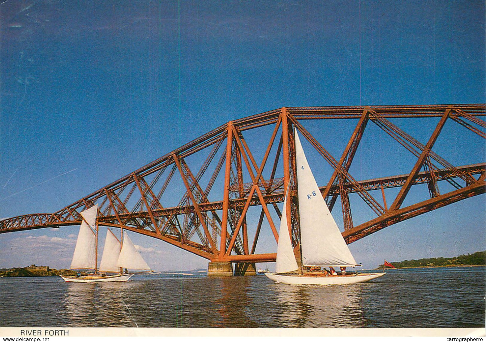 Navigation Sailing Vessels & Boats Themed Postcard River Forth Bridge Velliers - Sailing Vessels