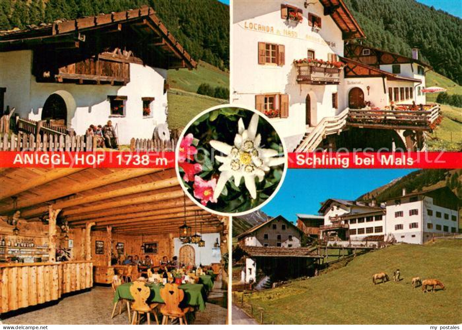 73786181 Schlinig Mals Suedtirol Aniggl Hof Terrasse Gastraum Schlinig Mals Sued - Other & Unclassified