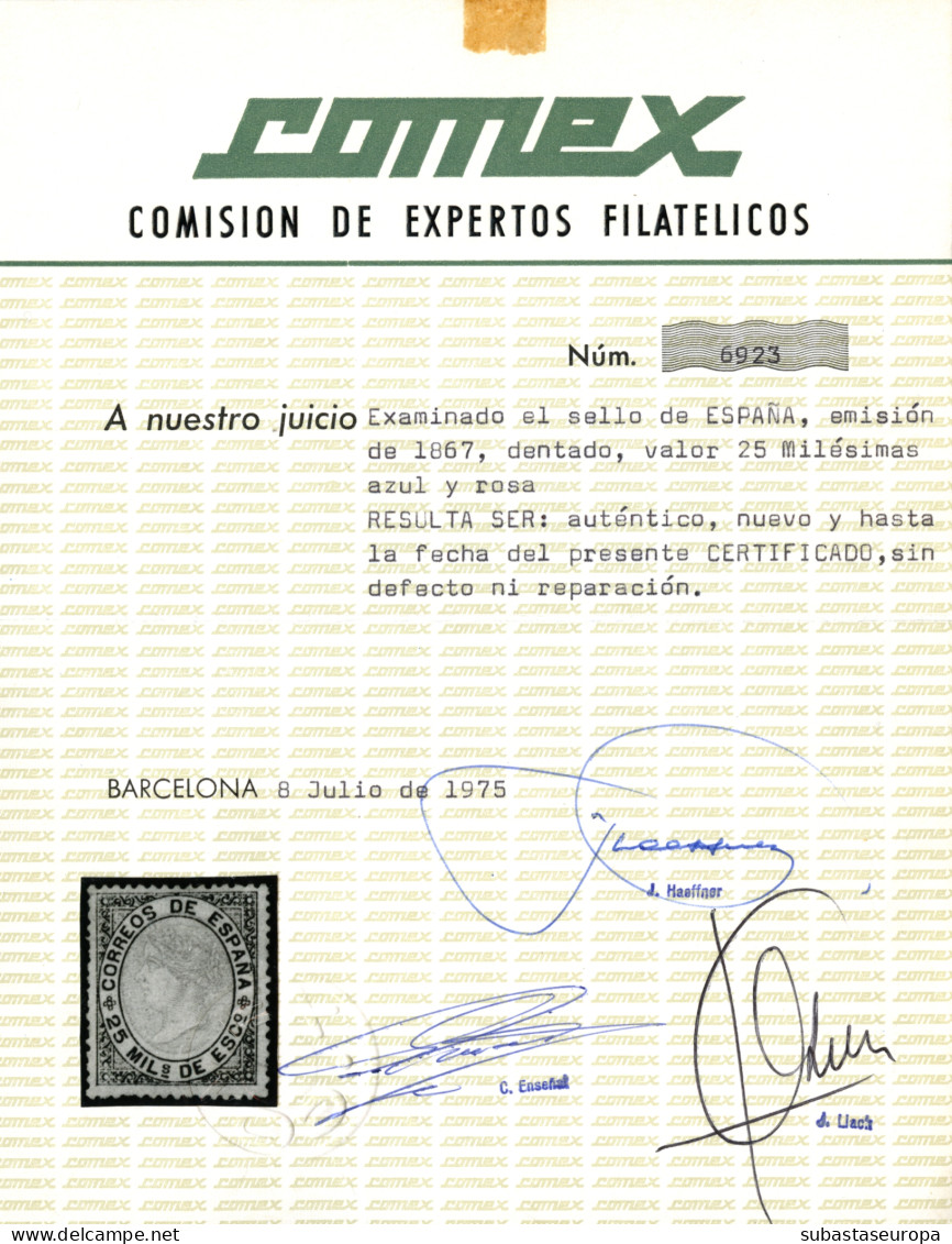 * 96. 50 Mil. Centraje De Lujo. Certificado COMEX (1975). Cat. 32 €. - Unused Stamps