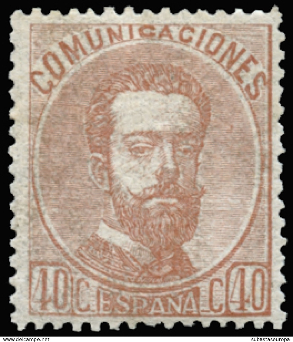 * 125a. Amadeo. 40 Cts. Centraje De Lujo. Cat. 110 €. - Unused Stamps