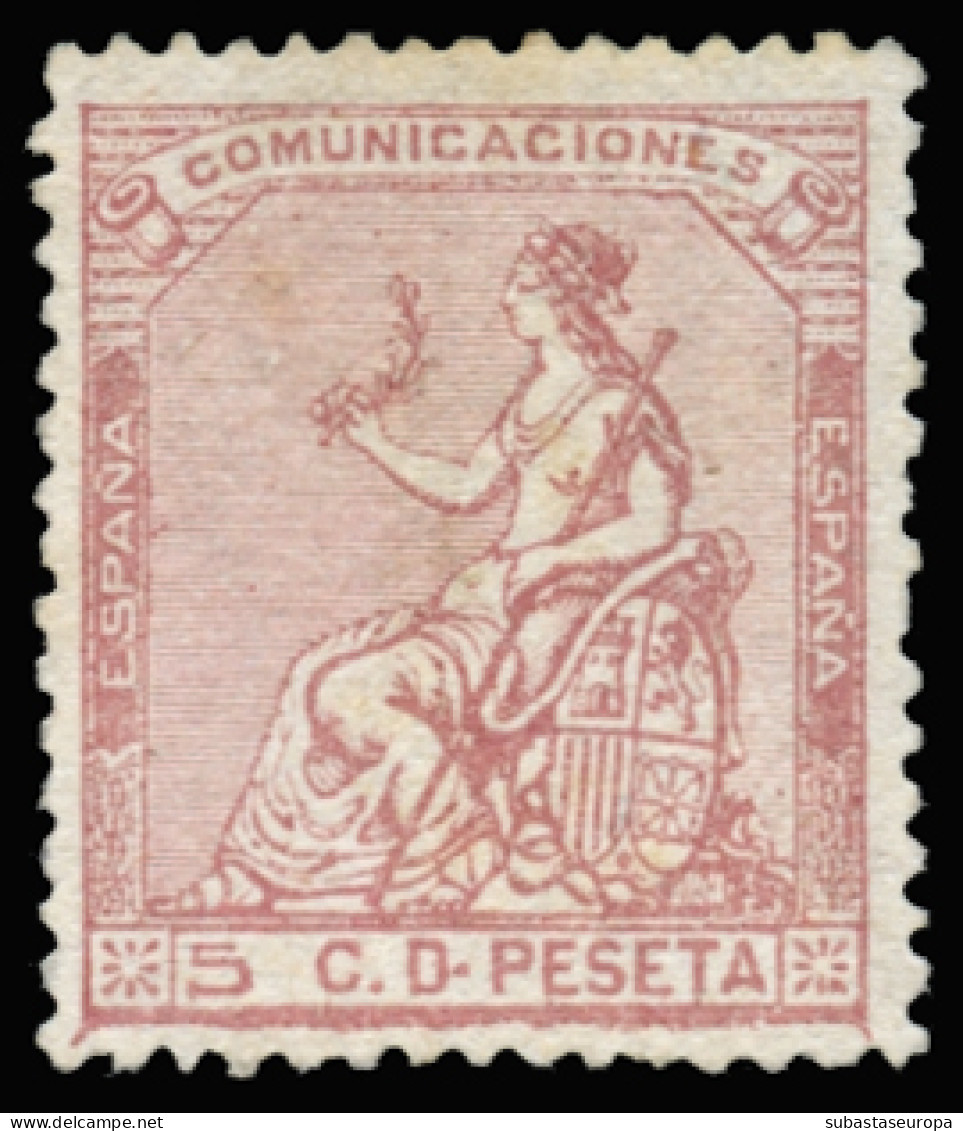 (*) 132. Alegoría. 5 Cts. Centraje De Lujo. Cat. 60 €. - Unused Stamps