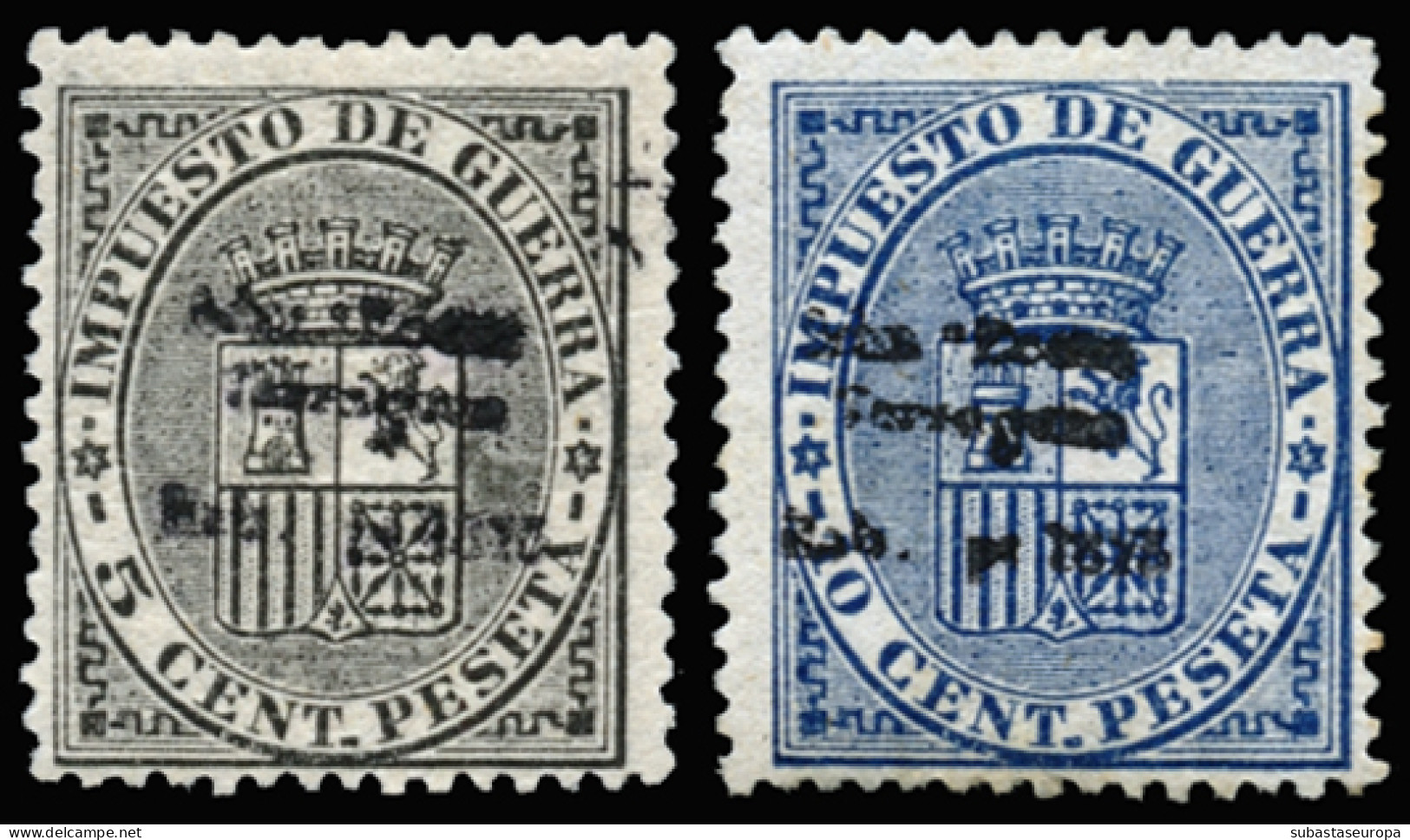 * 141A/B. Habilitados De Tarragona. El Primero Ligera Transparencia. - Unused Stamps