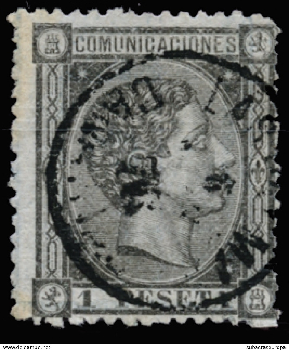 Ø 169. Alfonso XII. Centraje De La Emisión, Ligero Punto Claro. Mat. Fecha "Las Palmas". Cat. 85 €. - Oblitérés