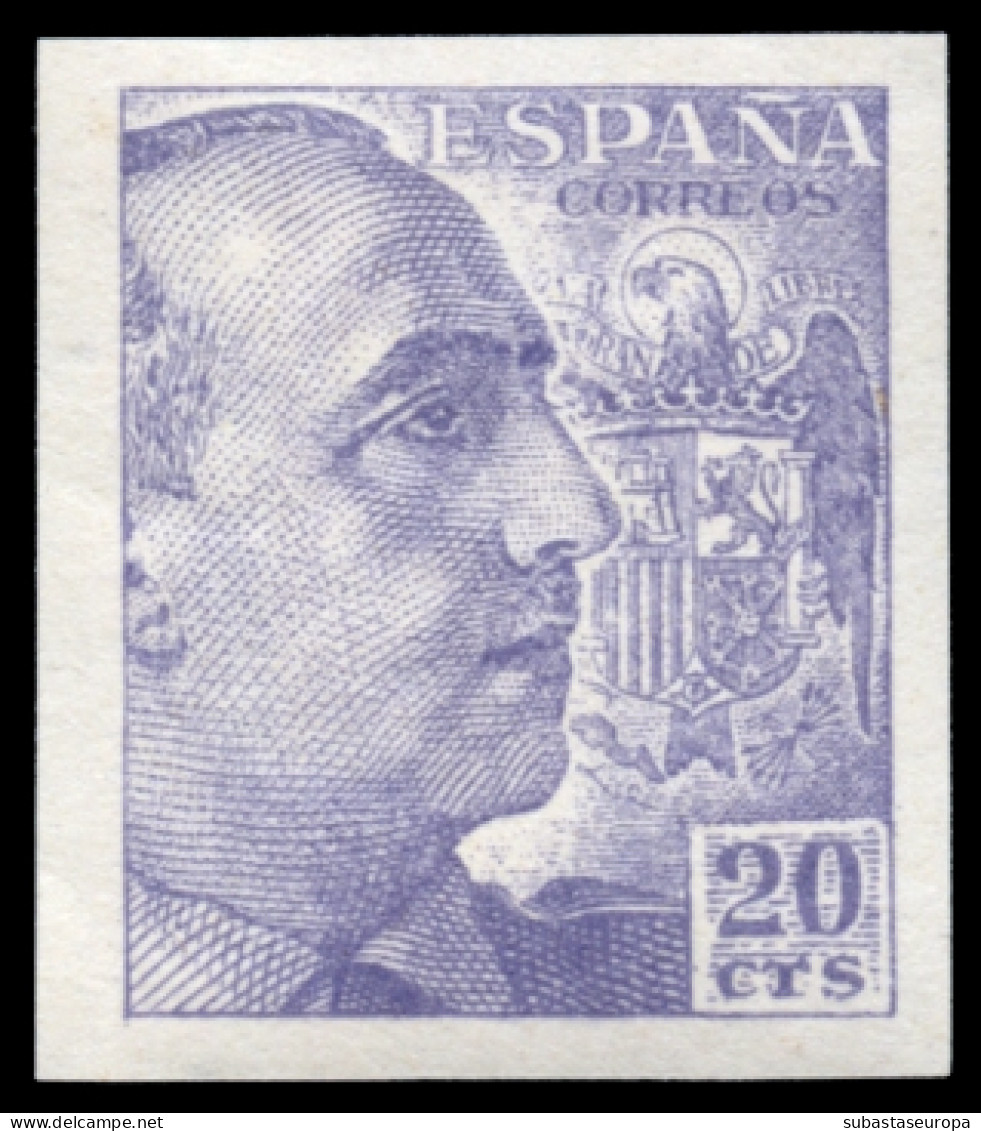 ** 1047s. Franco. 20 Cts. Dentado Fino, Sin Dentar. Solo Catalogado El 35 Cts. En 800 €. - Neufs