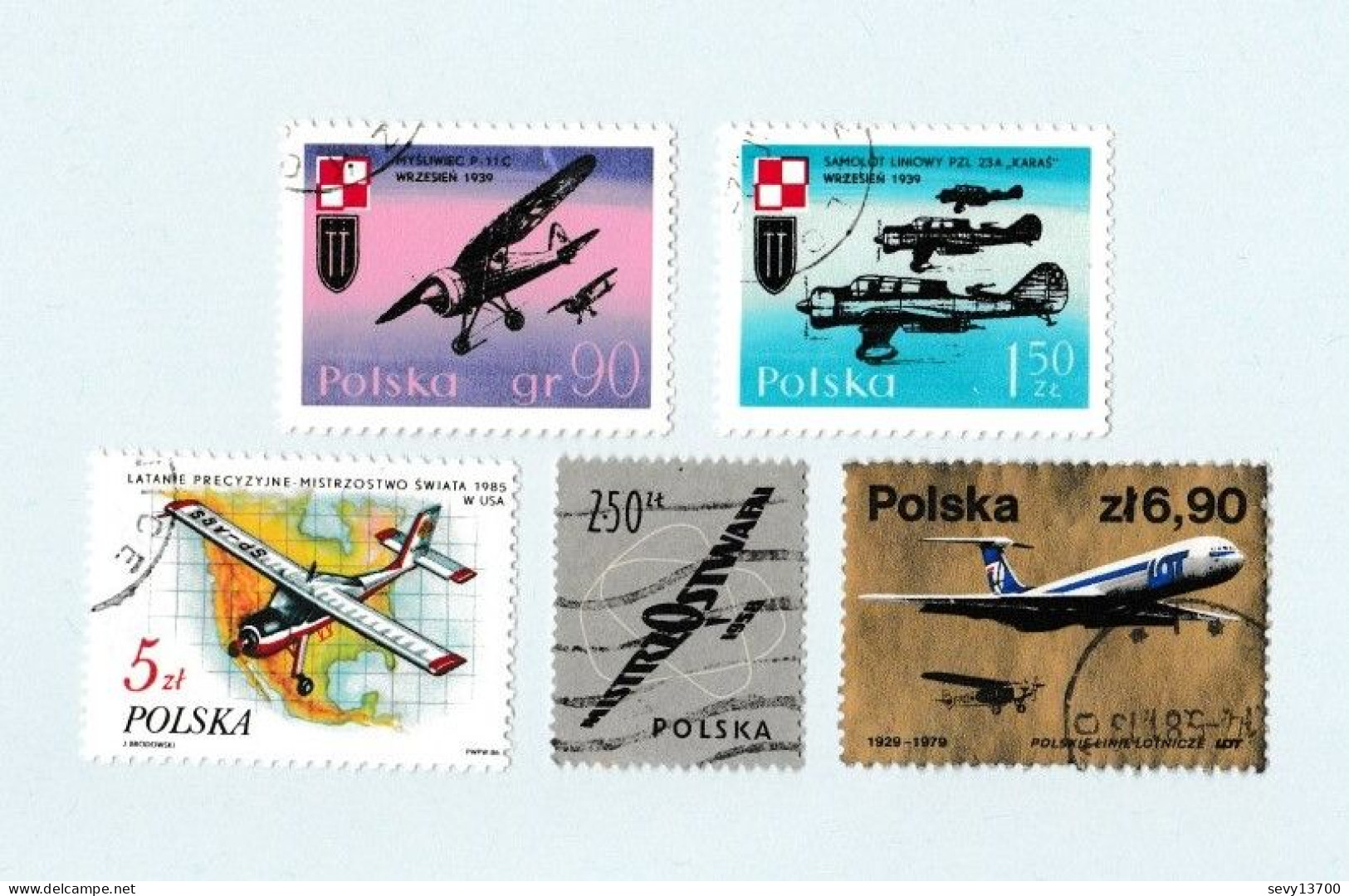 Pologne Lot De 40 Timbres Sur L'espace L'aviation Et Les Montgolfières - Sammlungen