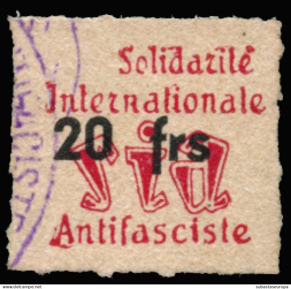 Francia. SIA. 20 Fr. Rara. - Spanish Civil War Labels