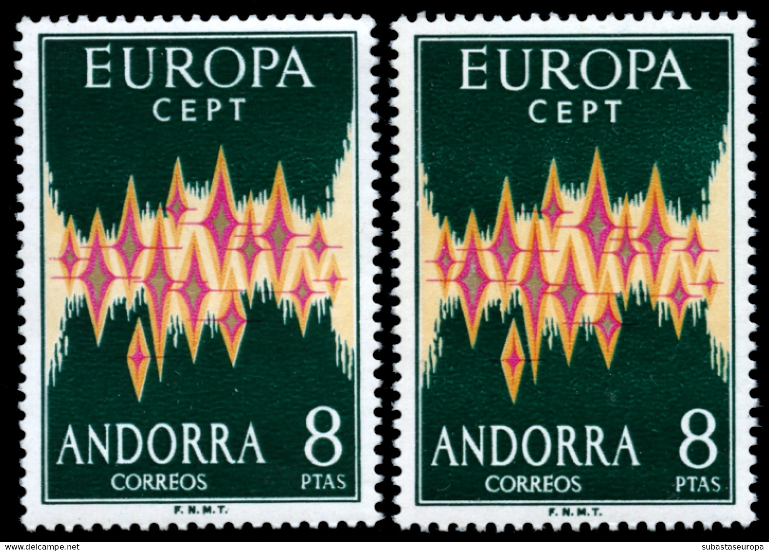 ** 72. Europa '72. 2 Sellos. Lujo. Cat. 90 €. - Nuevos