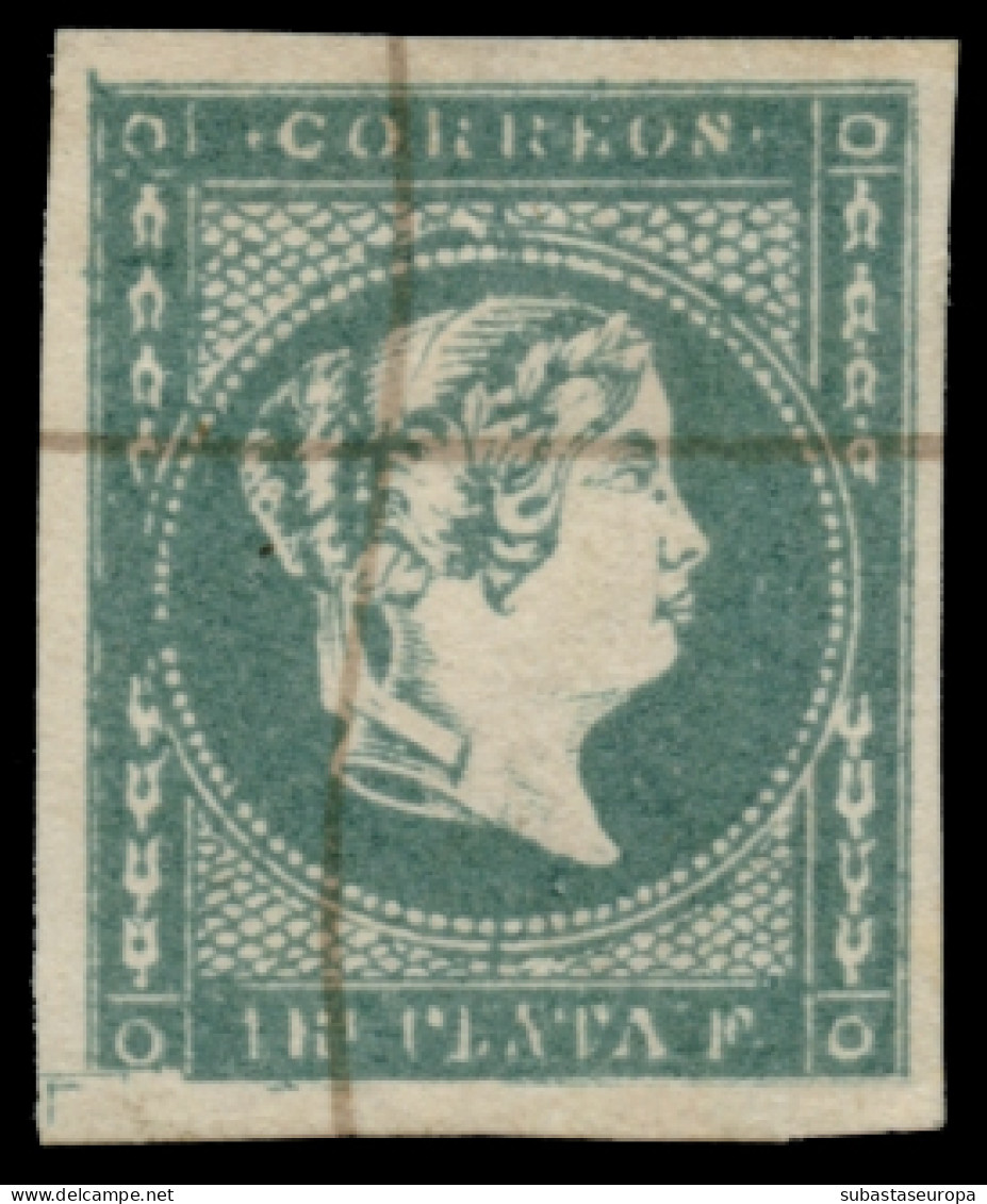 FILIPINAS. Ø 16. Verde Grisáceo. Márgenes De Lujo. Anulado Con Cruz De Tinta. Cat. 275 €. - Filippine