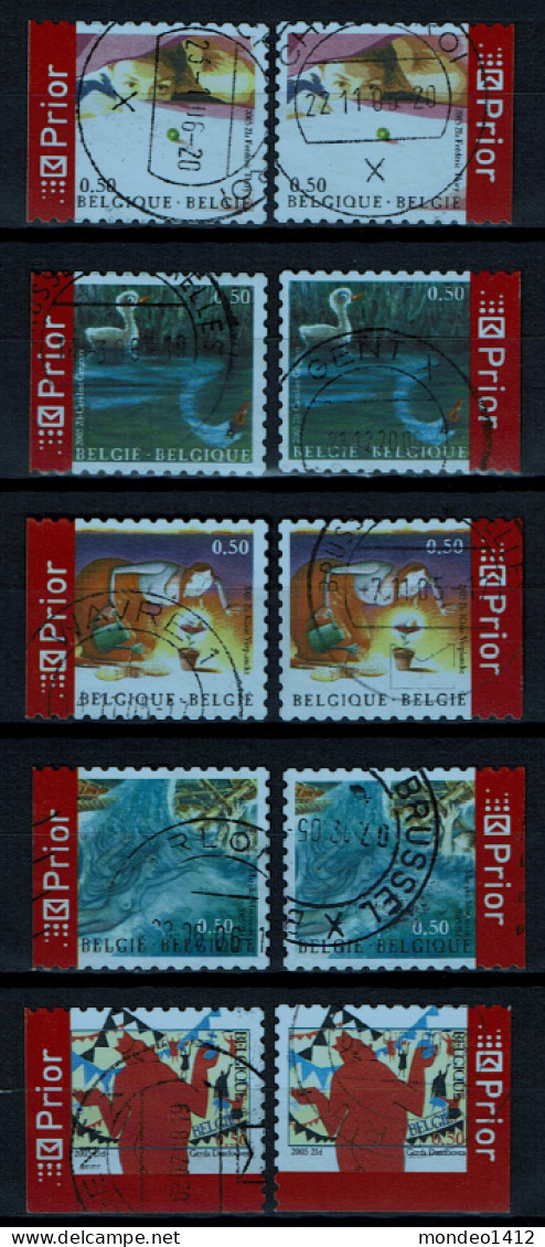België OBP 3454/3458 - Zegels Uit Boekje B56 - Fairytales Anniversary Of The Birth Of H.C. Andersen - Used Stamps