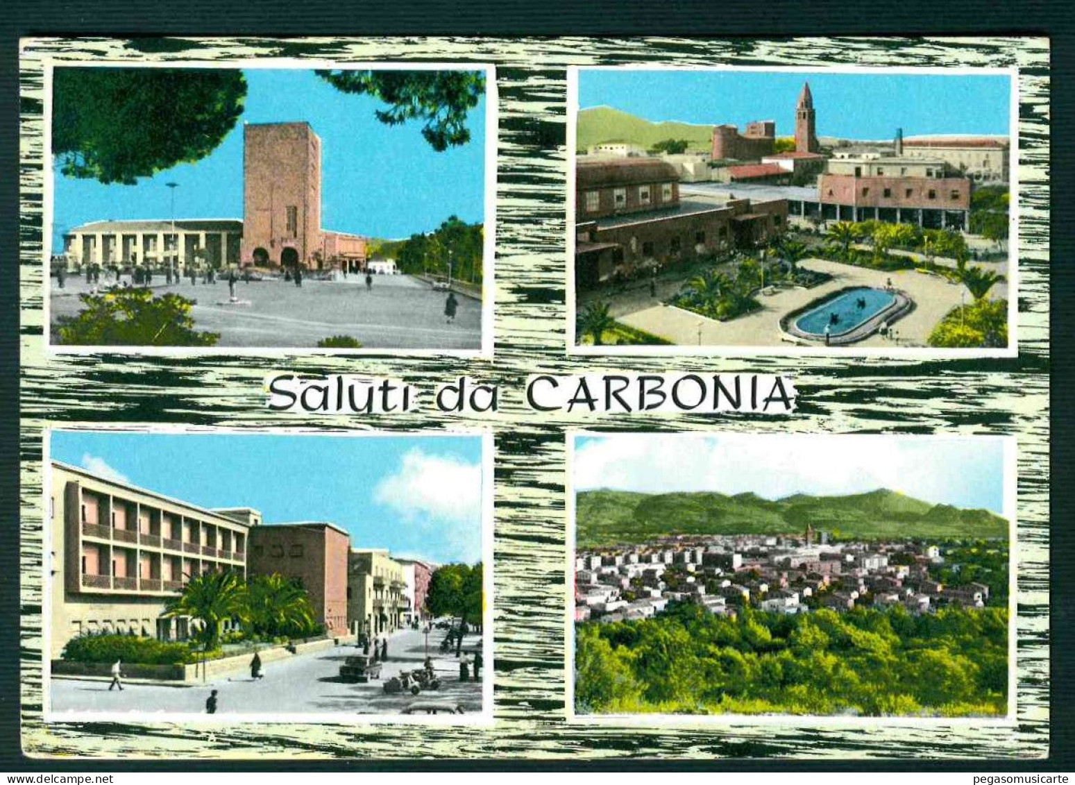 BF079 SALUTI DA CARBONIA - 4 VEDUTE - 1966 - Carbonia