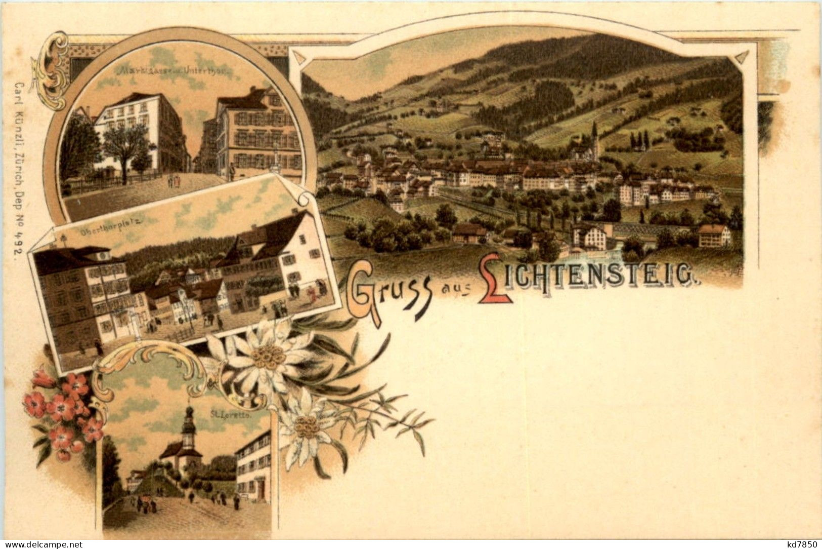 Gruss Aus Lichtensteig - Litho - Lichtensteig