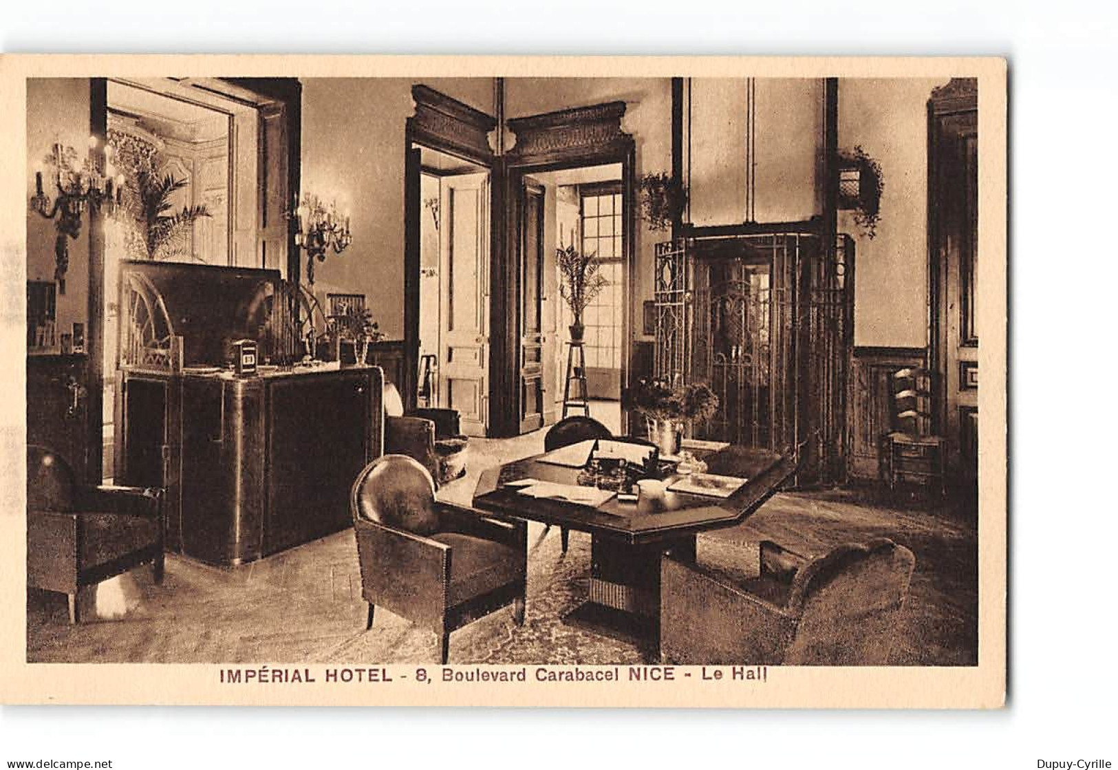 NICE - Impérial Hôtel - Le Hall - Boulevard Carabacel - Très Bon état - Cafés, Hotels, Restaurants