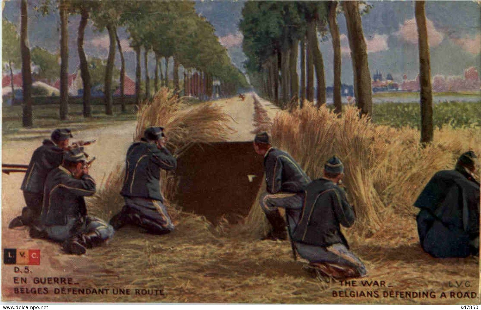 Belgians Defending A Road - Oorlog 1914-18