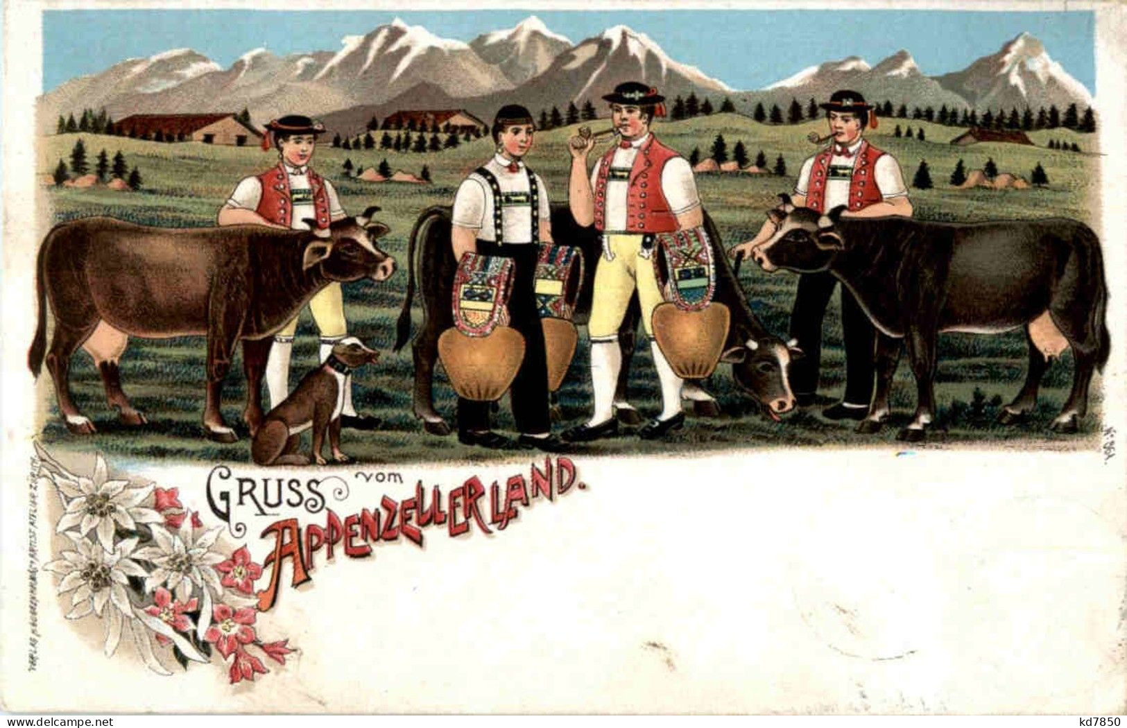 Gruss Aus Dem Appenzellerland - Litho - Greetings From...