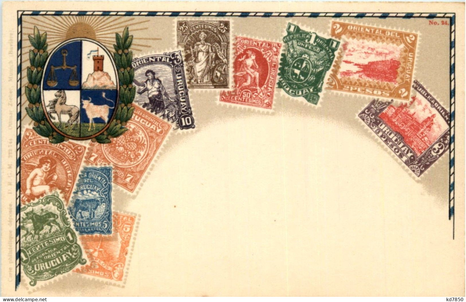 Uruquay - Briefmarken - Litho - Briefmarken (Abbildungen)
