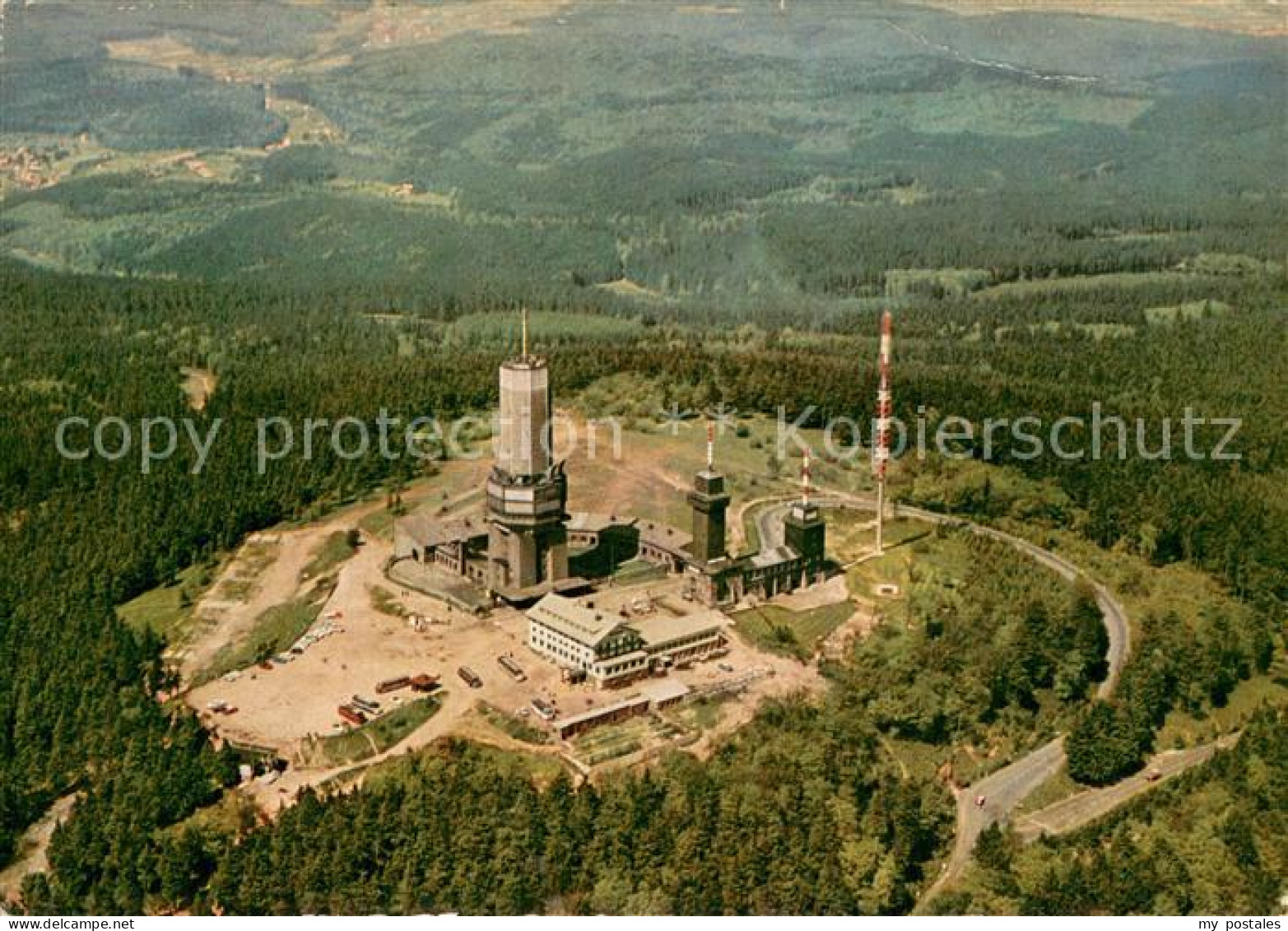 73786109 Grosser Feldberg Taunus Fliegeraufnahme Mit Fernseh Fernmelde Und UKW S - Sonstige & Ohne Zuordnung