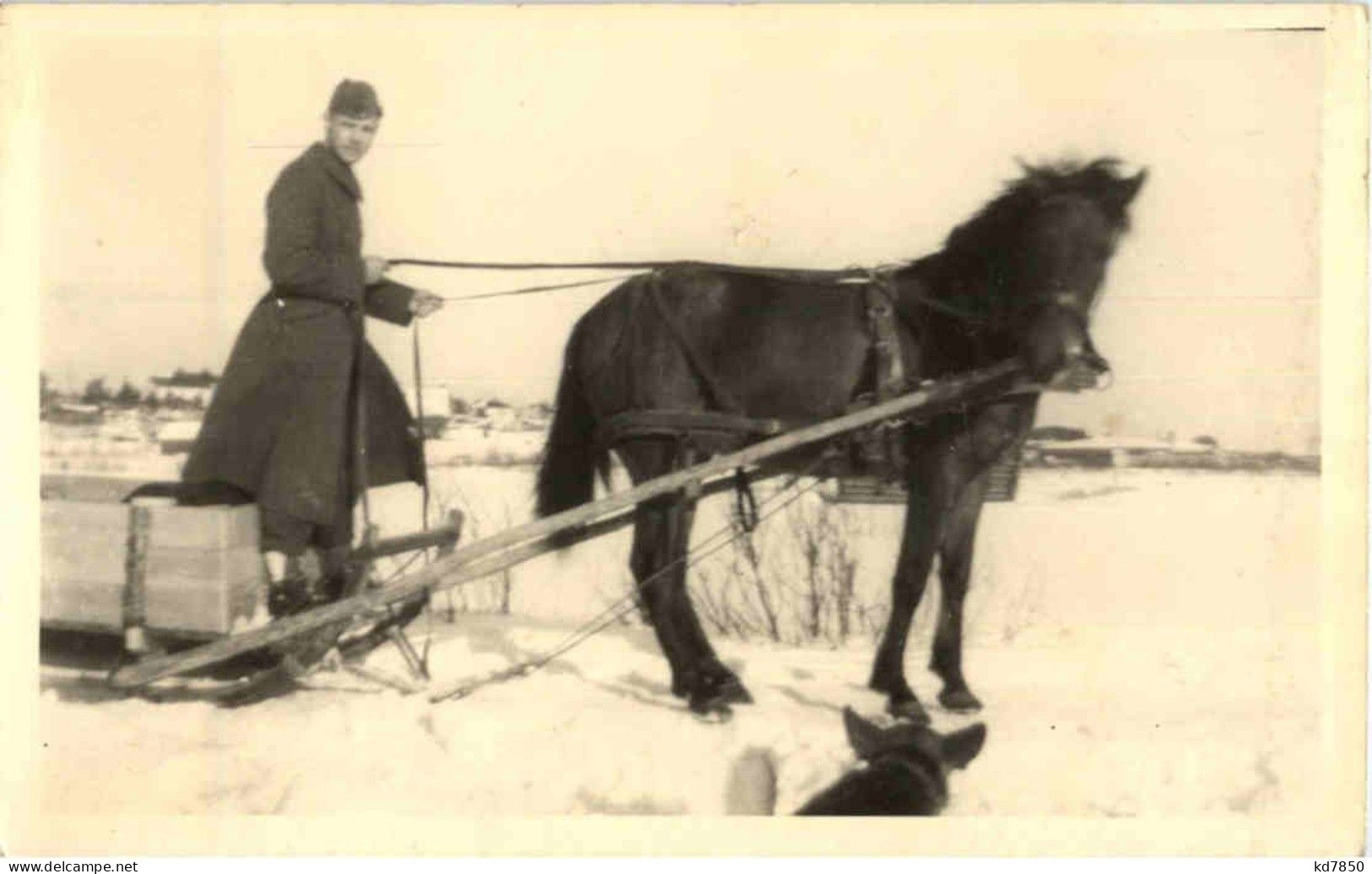 Soldat Auf Schlitten - Kutsche - Oorlog 1939-45