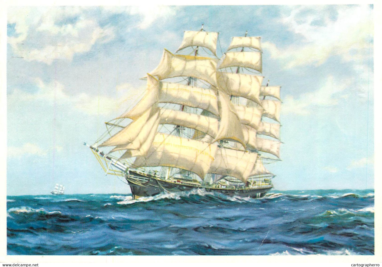 Navigation Sailing Vessels & Boats Themed Postcard The Square Riggers The Cutty Shark - Veleros